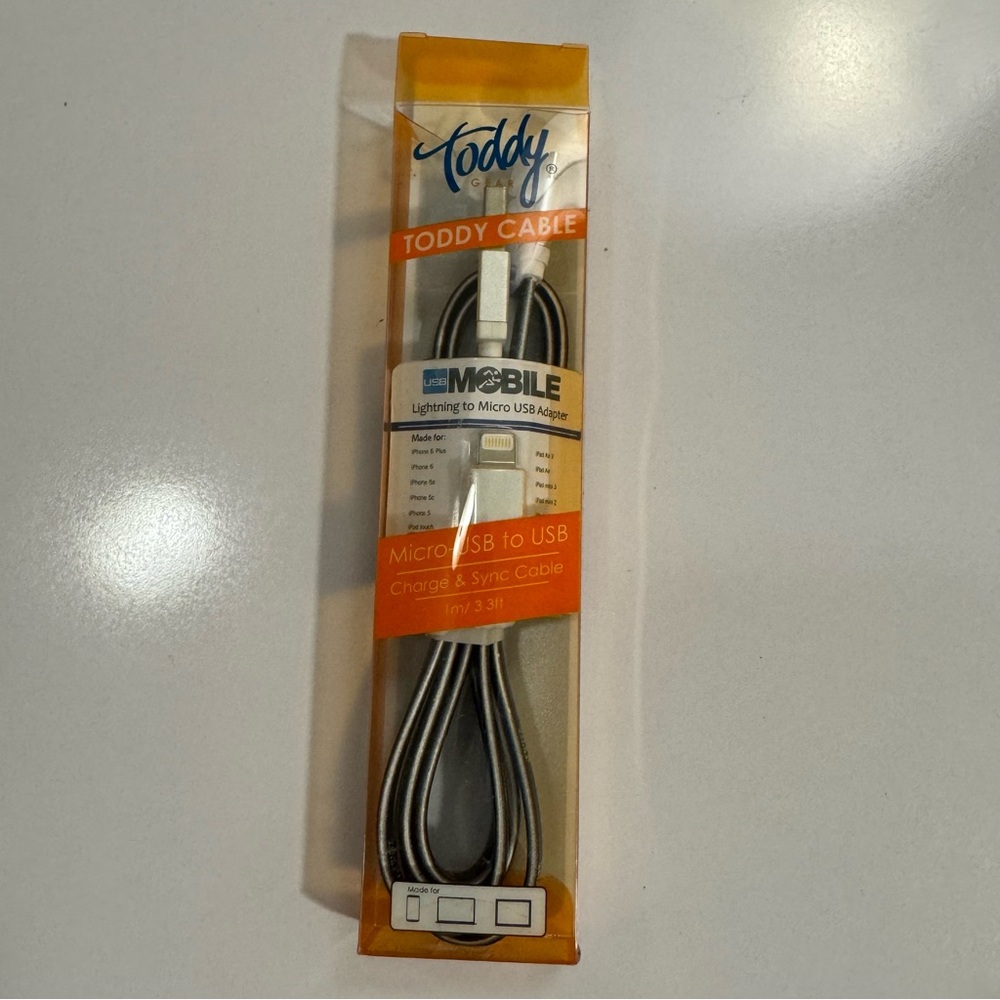 TODDY Micro USB to USB Charge & Sync Cable - Gray